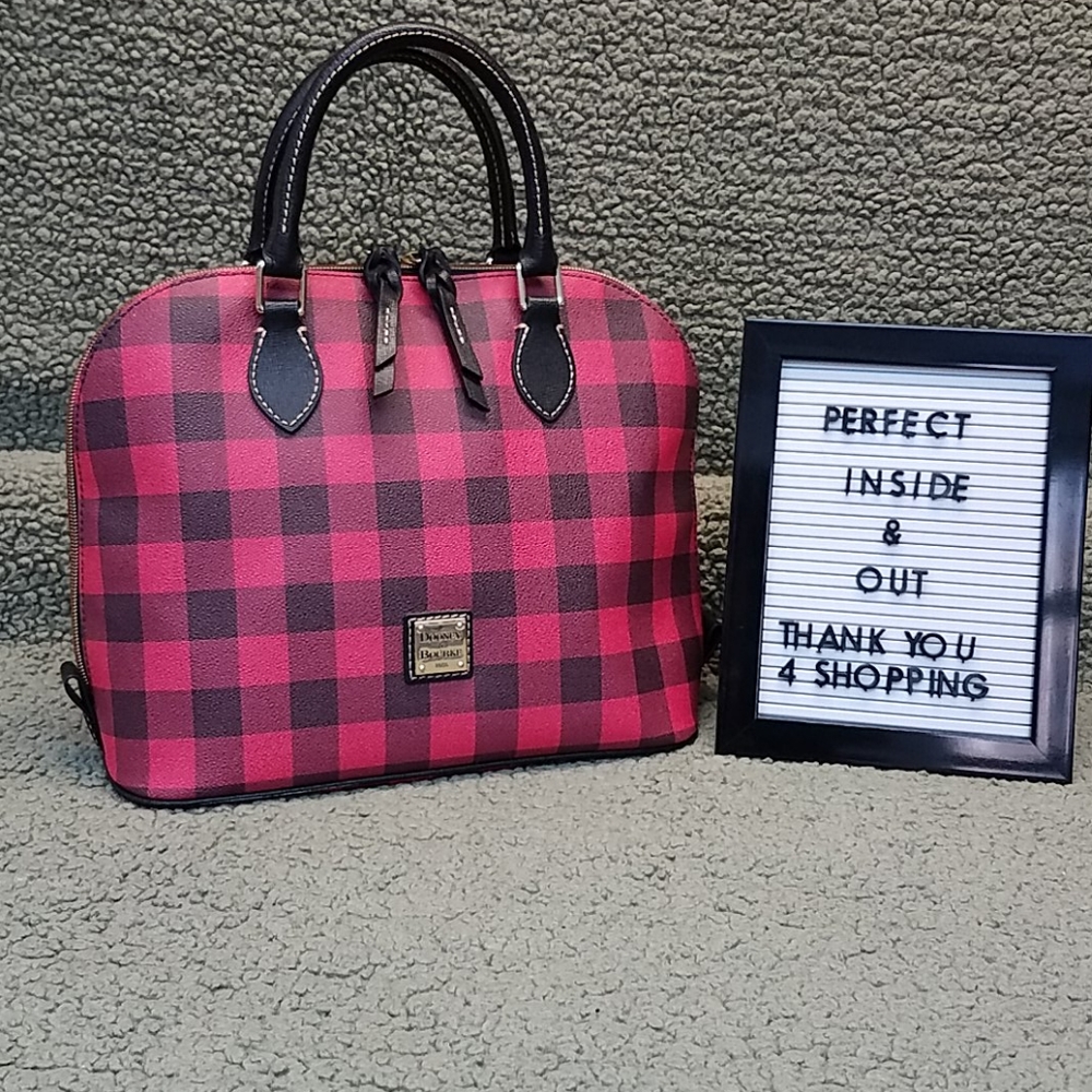 Dooney & Bourke Buffalo Plaid lg Zip Zip